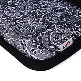 Kroo 13.3" Neoprene Messenger Bag Sleeve With Removeable Shoulder Straps For Laptops, Black