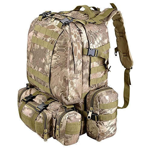 Aw Wild Pythons Grain Waterproof Camping Bag 23X19X5.5" Backpack For Travel Hike Camp Climb