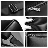 Saierlong New Mens Black Genuine Leather Briefcase Messenger Bags Business Handbags