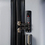 Mia Toro Italy Fabbri Hardside Spinner Luggage 3pc Set, Silver