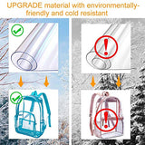 Clear Backpack, Heavy Duty Transparent Bookbag - Oil Blue