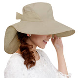Summer Flap Cover Cap Floppy Sun Hat Bucket Hat Anti-UV Sun Shade Hat With Bow Packable Wide Brim UPF 50+ Travel Fishing Bowknot Sunhat