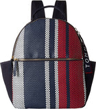 Tommy Hilfiger Women's Classic Tommy Woven PVC Dome Backpack Navy/Multi One Size