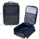 RoryTory 3pc Travel Packing Organizer Set For Shoe Bag - Cosmetic Toiletry - Bra Underwear Lingerie