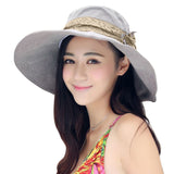 FakeFace Women's Anti-UV Sun Protective Wide Brim Floppy Floral Sun Hat UPF 50+