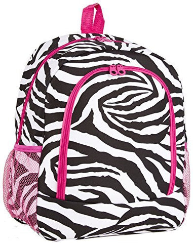 Ever Moda Zebra School Backpack (Pink)