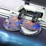 Cheliz 2pcs Flower Compass Elephant Luggage Tags Suitcase Luggage Tags Travel Accessories Baggage