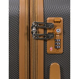 Dejuno Legion New Generation 3-pc Hardside Spinner TSA Combination Lock Luggage Set, Charcoal