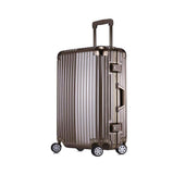 Trolley Suitcase, Caster Suitcase Trolley Suitcase, Retractable Suitcase, Hard-Shell Suitcase With Tsa Lock And 4 Casters, Titanium, 24 inch