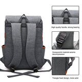 Vintage Laptop Backpack Canvas College Backpack School Bag Fits 15Inch Laptop By Puersit（Gray）