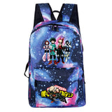 Qushy My Hero Academia Backpack School Bag Starry Sky Kid Adult Bookbag Daypack