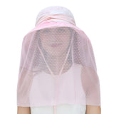 Fakeface Women Hunting Hats 360 Degrees Anti-UV Foldable Wide Brim Visor Summer Sun Hat Cap Lightweight Breathable Hiking Camping Fishing Cycling Bucket Hat Topee UV50+ Pink