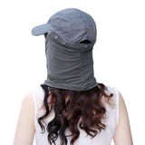 Summer Quick Dry Folding Wide Brim Sun Hat Anti UV Face Sun Protection Shield Mask Head Tube Sunhat Outdoor Cycling Hiking Fishing Fisherman's Bucket Cap Travel Beach Golf Baseball Peaked Cap Strawhat