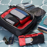 AmazonBasics 4-Piece Packing Cube Set - Small, Medium, Large, and Slim, Red