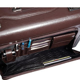 Mancini Wheeled Leather Catalog Case - Burgundy