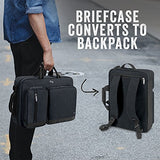 Solo Duane 15.6 Inch Laptop Hybrid Briefcase Backpack Backpack, Slate