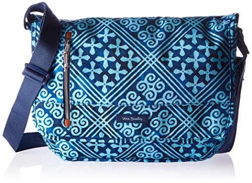 Laptop Messenger Cotton Messenger Bag, Cuban Tiles, One Size