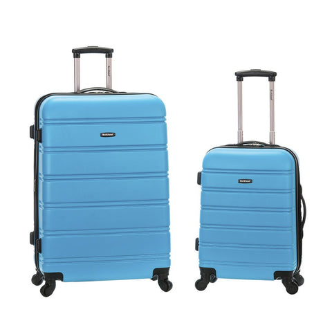 Rockland 20 Inch 28 Inch 2 Piece Expandable Abs Spinner Set, TURQUOISE