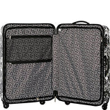 Isaac Mizrahi Boldon 26" Hardside Checked Spinner Luggage (Black White)