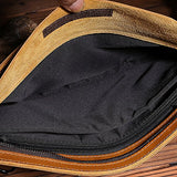 Sealinf Mens Leather Handbag Zipper Briefcase Shoulder Crossbody Messenger Bag (Light Brown)