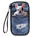 Bigcardesigns Passport Holder Travel Wallet Wrist & Shoulder Strap Dogs Print