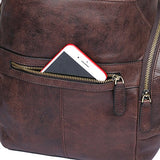 Clean Vintage Men'S Leather Backpack Daypack Hiking Travel Leather Bag