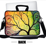 Wondertify 17-17.3 Inch Waterproof Neoprene Laptop Shoulder Bag Briefcase - Tree of Life Protective