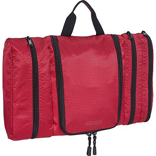 eBags Pack-it-Flat Hanging Toiletry Kit for Travel - (Raspberry)