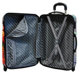 Dejuno 3-Piece Lightweight Hardside Spinner Upright Luggage Set, Parisian Nights