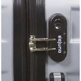 Dejuno Logan 3-Piece Hardside Spinner Combination Lock Luggage Set-Silver