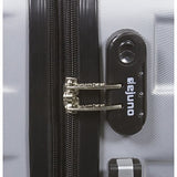 Dejuno Logan 3-Piece Hardside Spinner Combination Lock Luggage Set-Silver