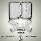 Coolife Luggage 3 Piece Set Spinner Trolley Suitcase Hard Shell Lightweight Carried On Trunk 20Inch