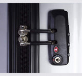 Suitcase, Lightweight, Large 28-Inch Hard-Shell Aluminum Alloy Suitcase, 4 Spinner Wheels, Abs Luggage Travel Trolley, Silver, 24 inch