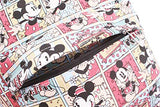FINEX Mickey Mouse & Minnie Mouse Comic Style Canvas Classic Cartoon Casual Backpack with 15 inch Laptop Storage Compartment for College Sport Bag