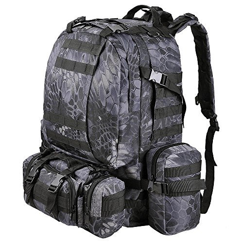 Aw Black Pythons Grain Waterproof Camping Bag 23X19X5.5" Backpack Military Tactical Travel Hike