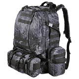 Aw Black Pythons Grain Waterproof Camping Bag 23X19X5.5" Backpack Military Tactical Travel Hike