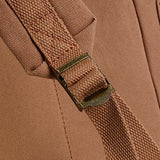 GHP Tan Retro Drawstring Adjustable Shoulder Strap Canvas & Leather Backpack Bag