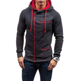 LIM&SHOP Men's Heavy Blend Fleece Hooded Sweatshirt, Contrast Raglan Long-Sleeve Pullover Hoodie with Pockets Zipper
