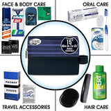 Convenience Kits International Men's Premium 15-Piece Assembled Travel Kit Featuring: Gillette and Barbasol Shave Products