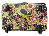 Computer/Laptop Rolling Bag 4 Wheel Case Paisley Green