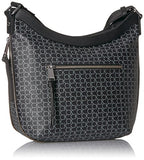 Calvin Klein Women'S Monogram Top Zip Messenger, Black/Silver