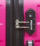 Dejuno Logan 3-Piece Hardside Spinner Combination Lock Luggage Set, Fuchsia
