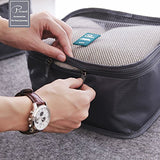 6 Set Packing cubes Travel luggage Organizer Waterproof Mesh Lightweight Suitcase storage bag Clothing Laundry Bag Shoe Bag (Grey)