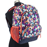 Eastsport Multi Pocket School Backpack, Butterfly Print