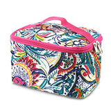 Zodaca Compact Small Cosmetic Bag, Multi-Color Paisley