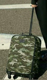 Pink Wheelie Carry On Travel Luggage Color Camo Print New