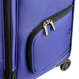 Delsey Luggage Cruise Lite Softside Carry-On Exp. Spinner Suiter Trolley, Blue