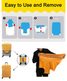 InterestPrint Cute Cartoon Unicorn Eating Donuts Travel Luggage Cover Suitcase Baggage Protector Fits 22"-25" Suitcase