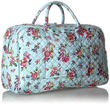 Vera Bradley Iconic Compact Weekender Travel Bag, Signature Cotton, Water Bouquet