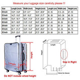 BlueCosto Clear PVC Oversize Travel Luggage Protector Suitcase Covers 32" (22.0"L x 13.8"W x